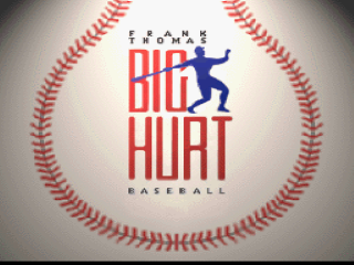 Frank Thomas Big Hurt Baseball title screen for Super Nintendo